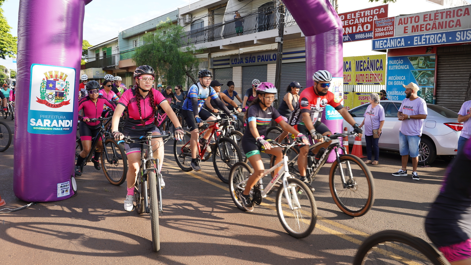 2º Pedal da Mulher reúne centenas de participantes e reforça mensagem de respeito e igualdade em Sarandi